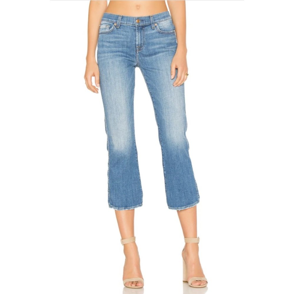 7 For All Mankind Cropped Boot Cut Jeans - Size 26
